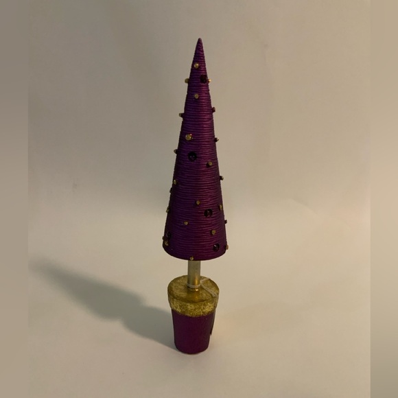 Silvestri Purple and Gold Decorative Cone Trees - Picture 3 of 6
